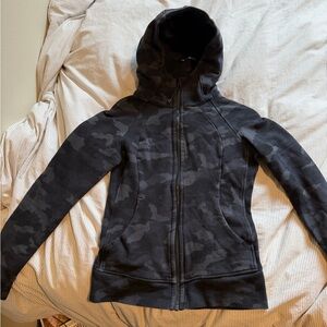 Black&Gray Lululemon Scuba Full-Zip Hoodie